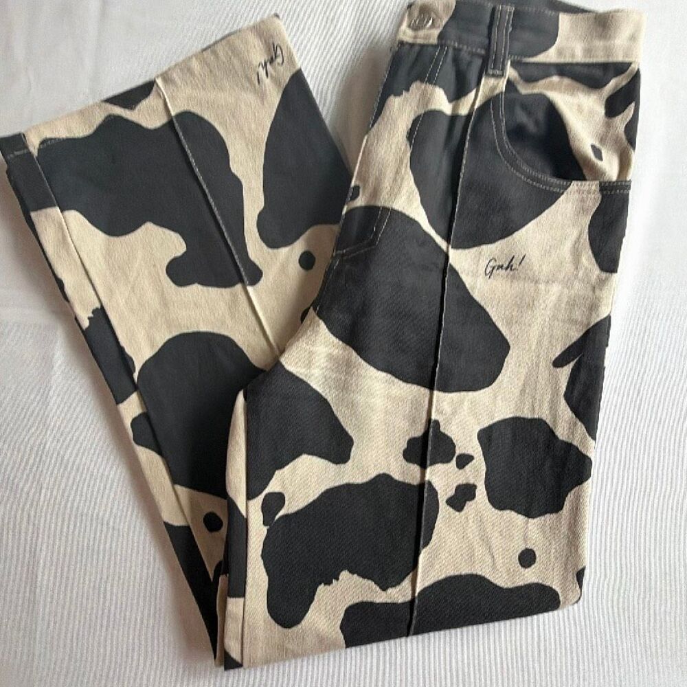 Lisa says Gah size 28 Cow Print Jeans - Picture 8 of 11